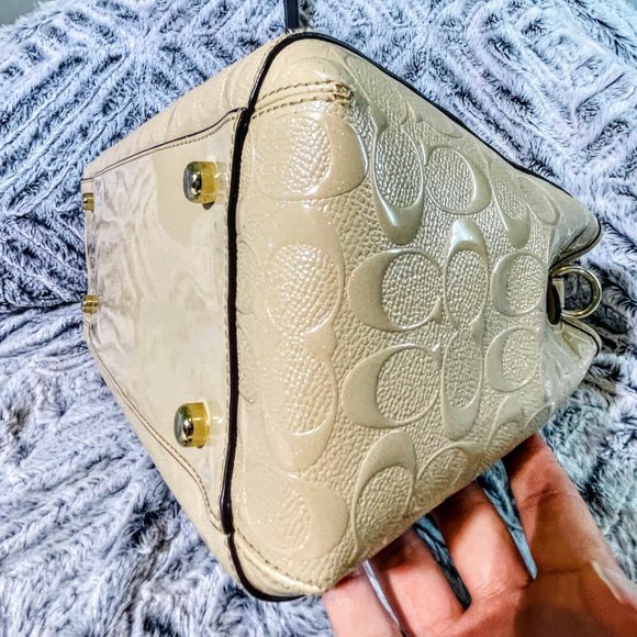 COACH SMALL MARGOT & COACH ACCORDION ZIP WALLET IN SIG DEBOSSED PATENT LEATHER - Picture 8 of 16